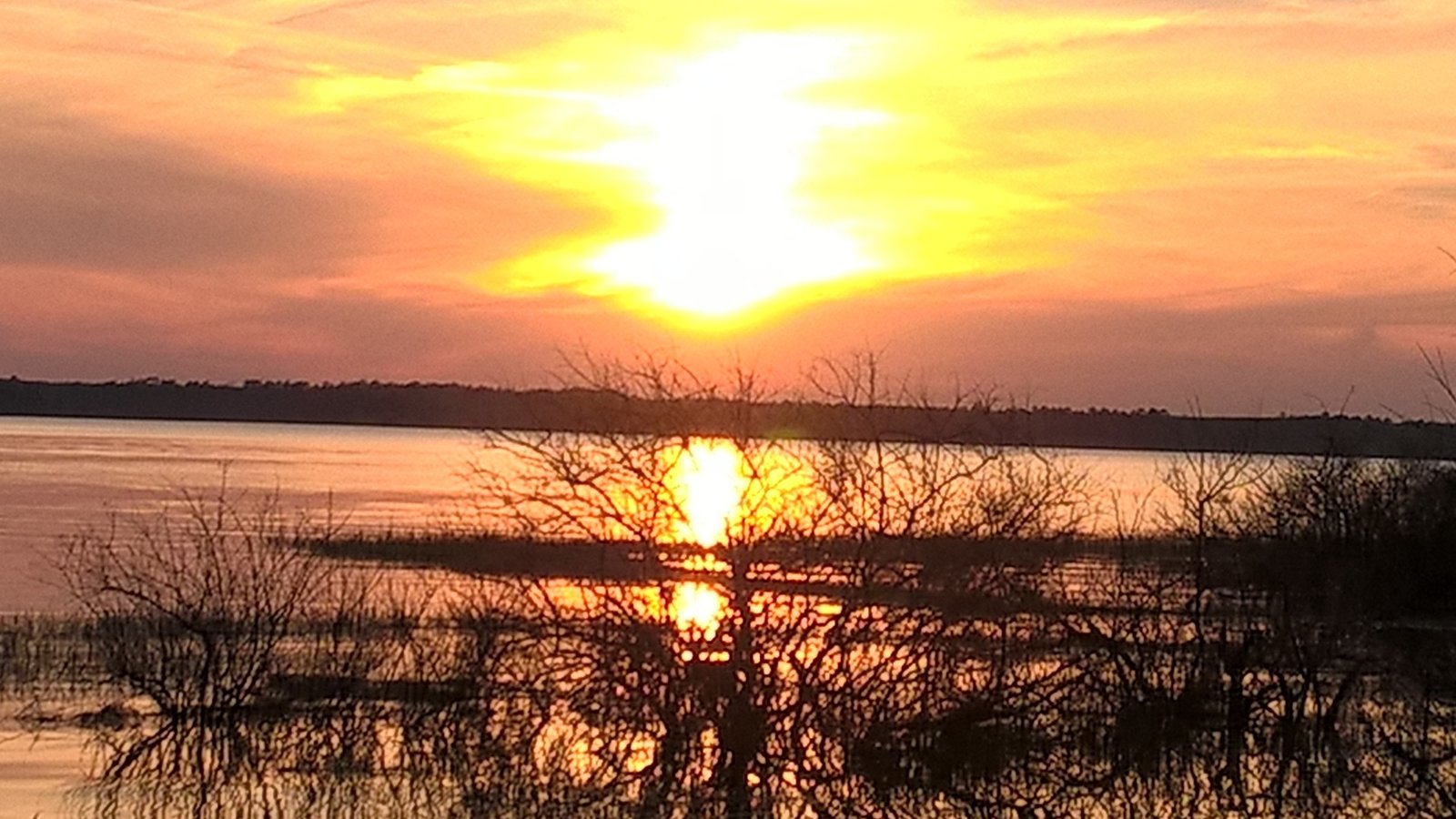 Sacred sunrise over the lake