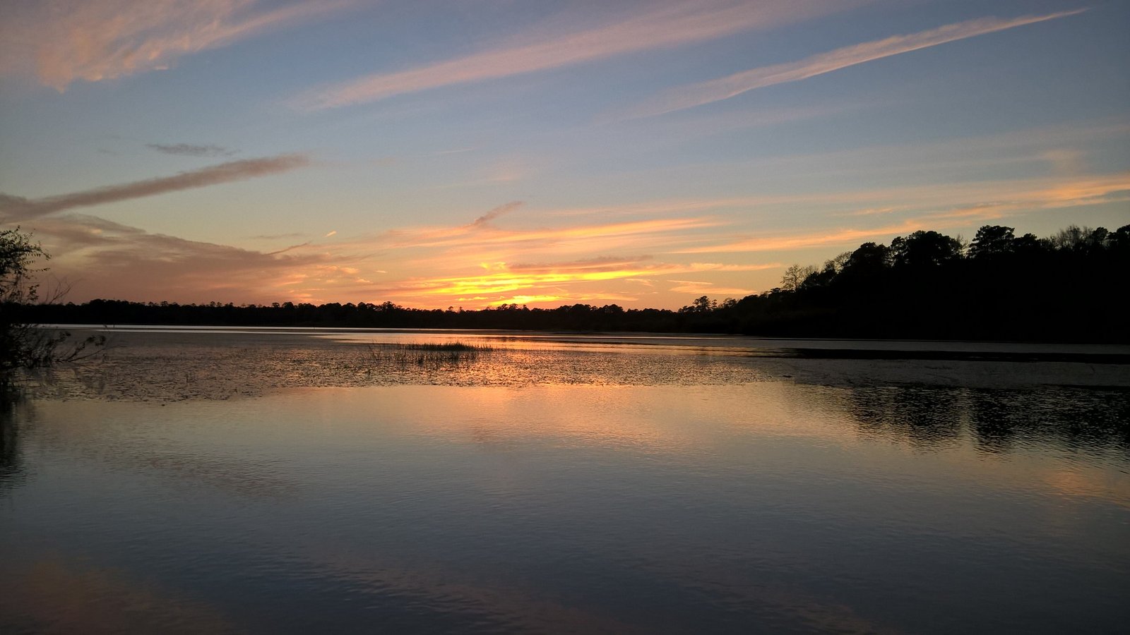 Sacred sunset over the lake